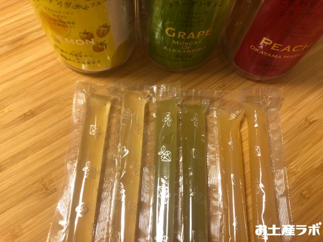 フルーツコラーゲンゼリー　中身　3種類