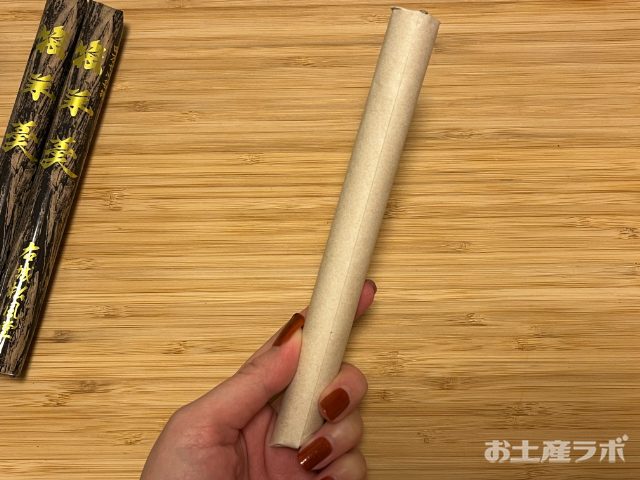 筏羊羹　セロファンを外した写真