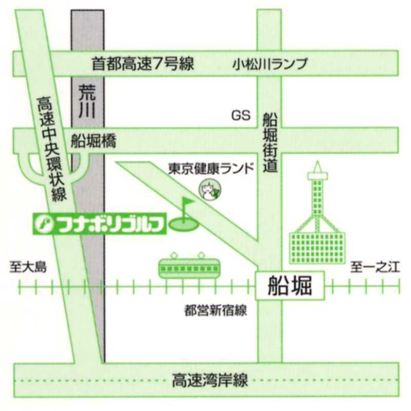 フナボリゴルフの地図