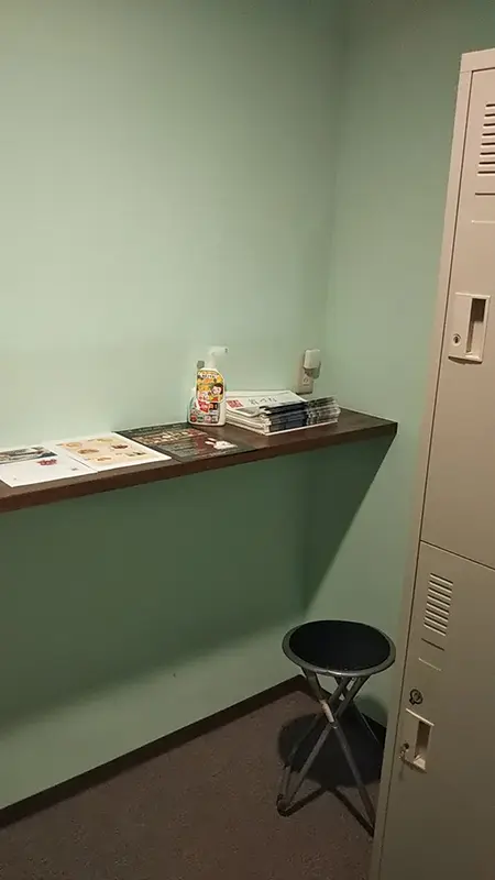 渋谷deゴルフのロッカールーム