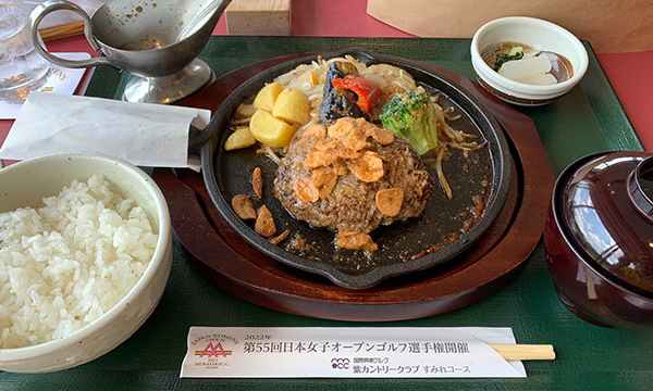 ビーフハンバーグにんにく醤油ソース